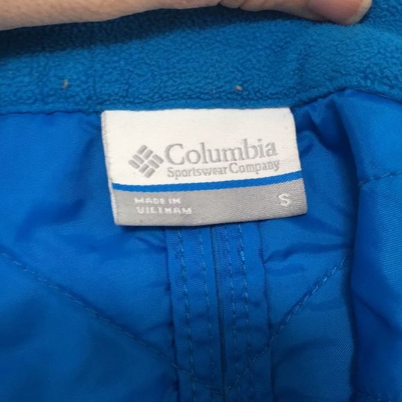Mock neck COLUMBIA blue zippered vest, small - Picture 6 of 7
